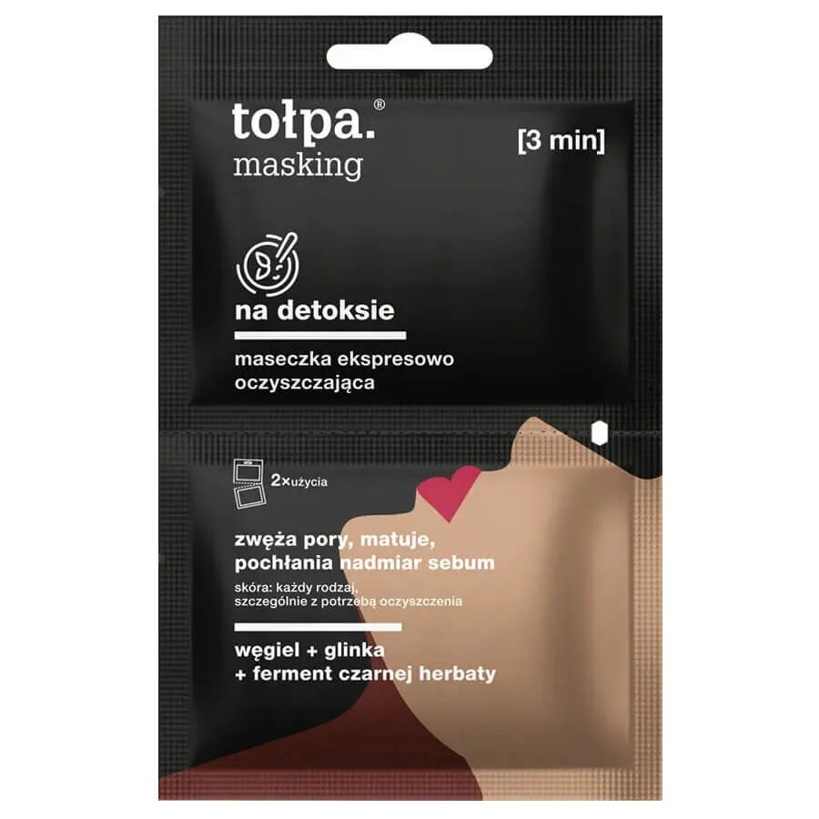 Tołpa Masking maseczka ekspresowo oczyszczająca, 2 x 5 ml