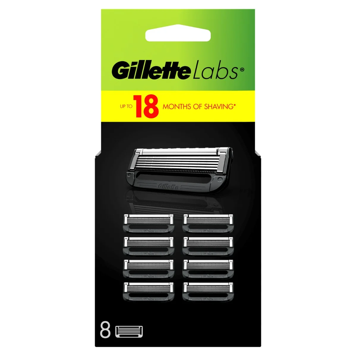 Gillette Labs wymienne ostrza do golenia, 8 sztuk