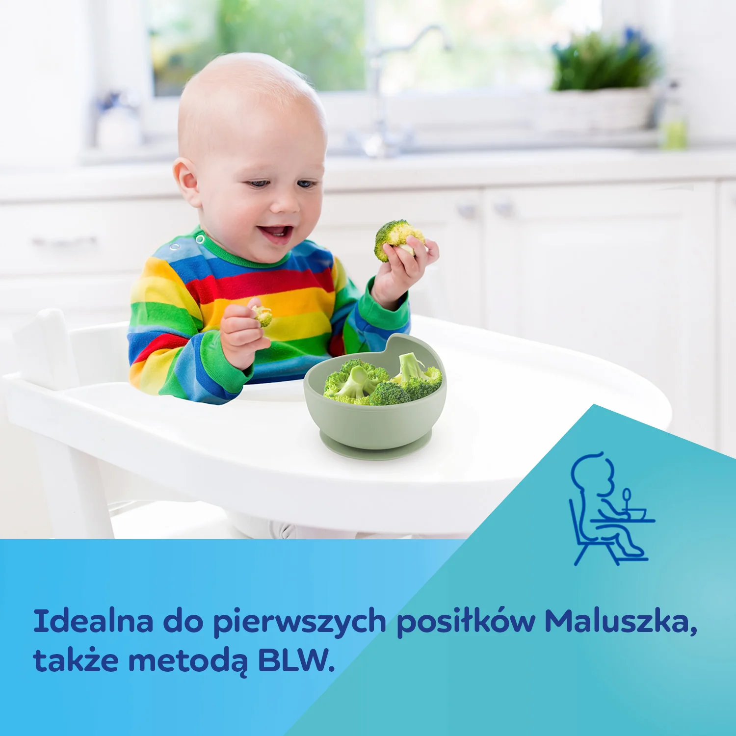 Canpol Babies Silikonowa miseczka z przyssawką zielona 330 ml, 1 sztuka