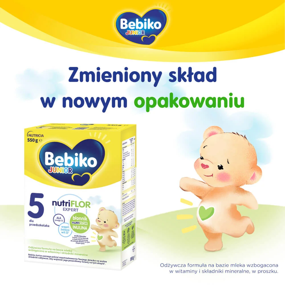 Bebiko Junior 5 odżywcza formuła na bazie mleka dla przedszkolaka, 550 g