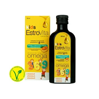 EstroVita Kids Omega 3-6-9 płyn o smaku pomarańczowo-bananowym, 150 ml