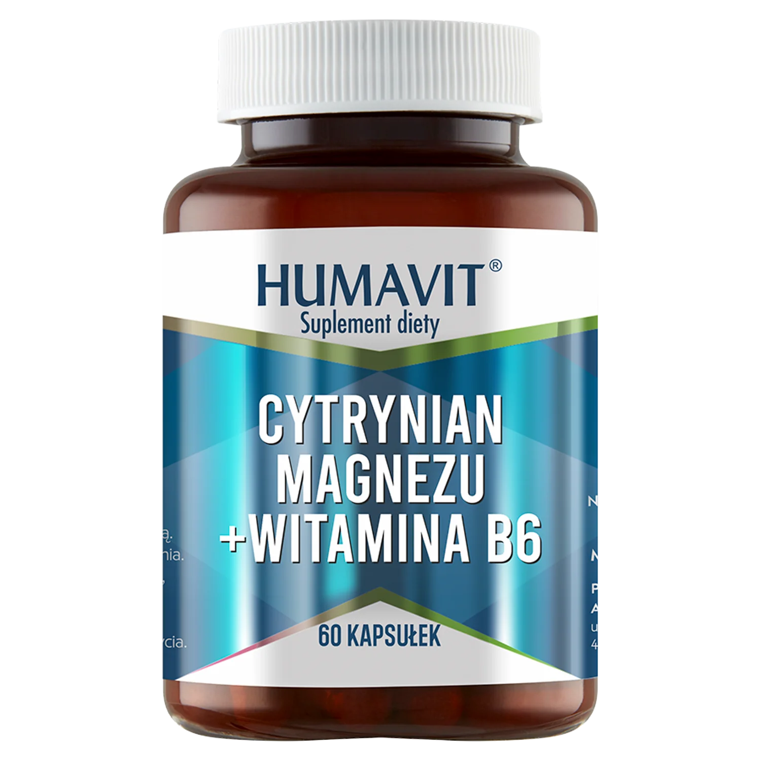Humavit Cytrynian Magnezu + Witamina B6 60 kapsułek