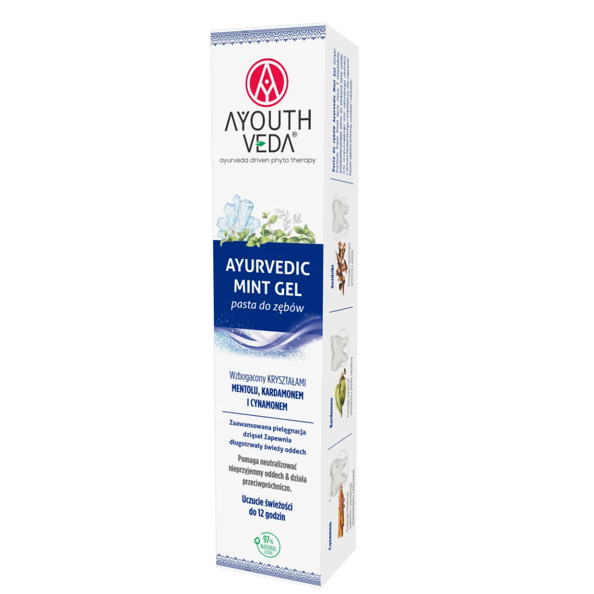 Ayouthveda Ayurvedic Mint Gel pasta do zębów, 100 g