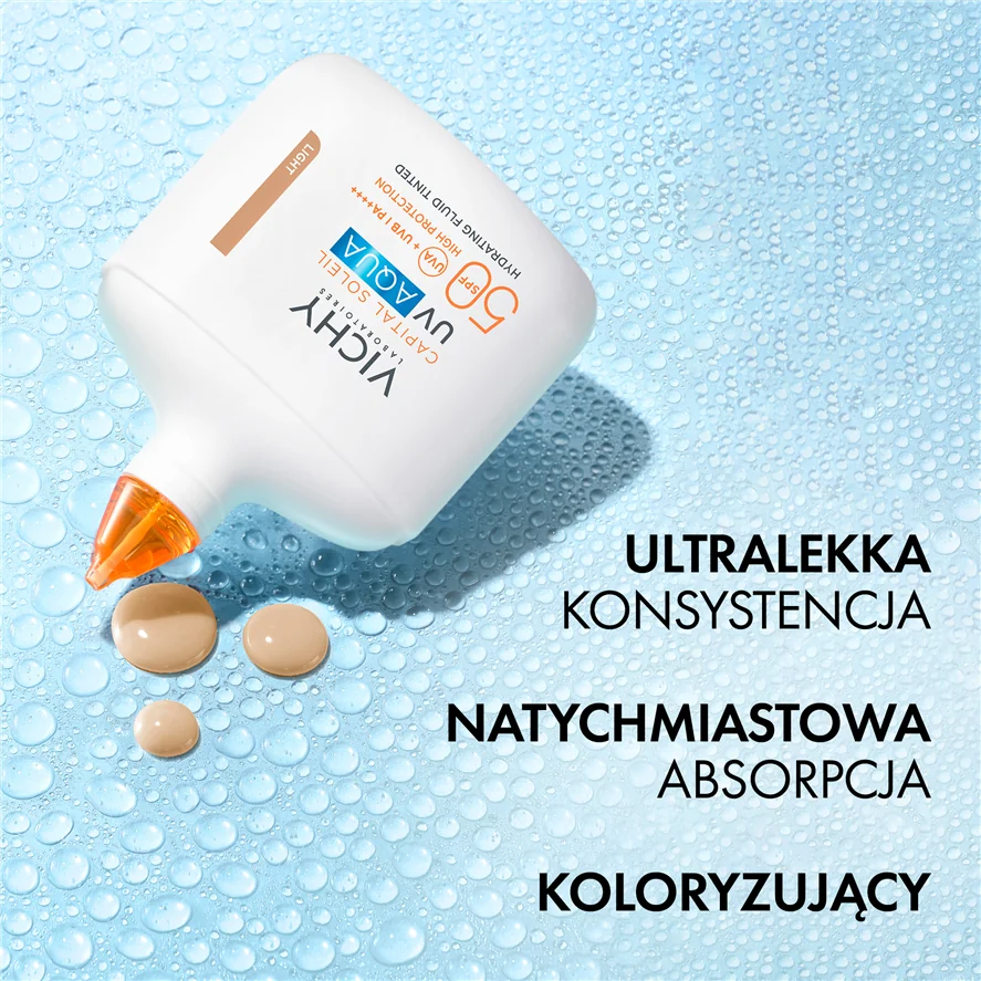 Vichy Capital Soleil UV-Aqua nawilżający fluid koloryzujący SPF 50, 50 ml