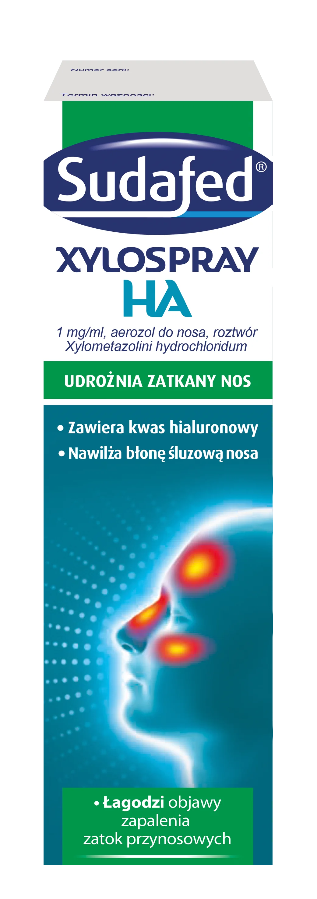 Sudafed Xylospray HA 0,1% (1mg/ml), aerosol do nosa, 10 ml