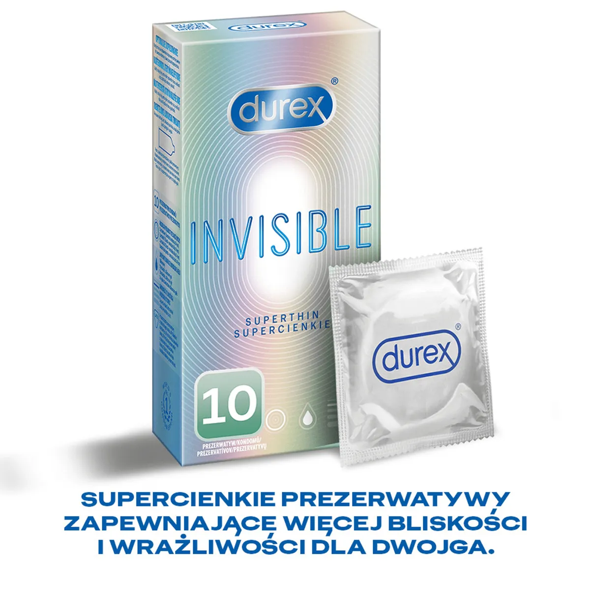 Durex Invisible, prezerwatywy, 10 sztuk 