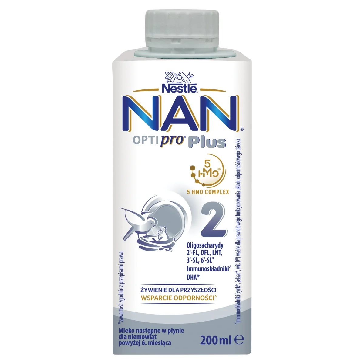 Nan Optipro Plus 2 mleko w płynie, 200 ml