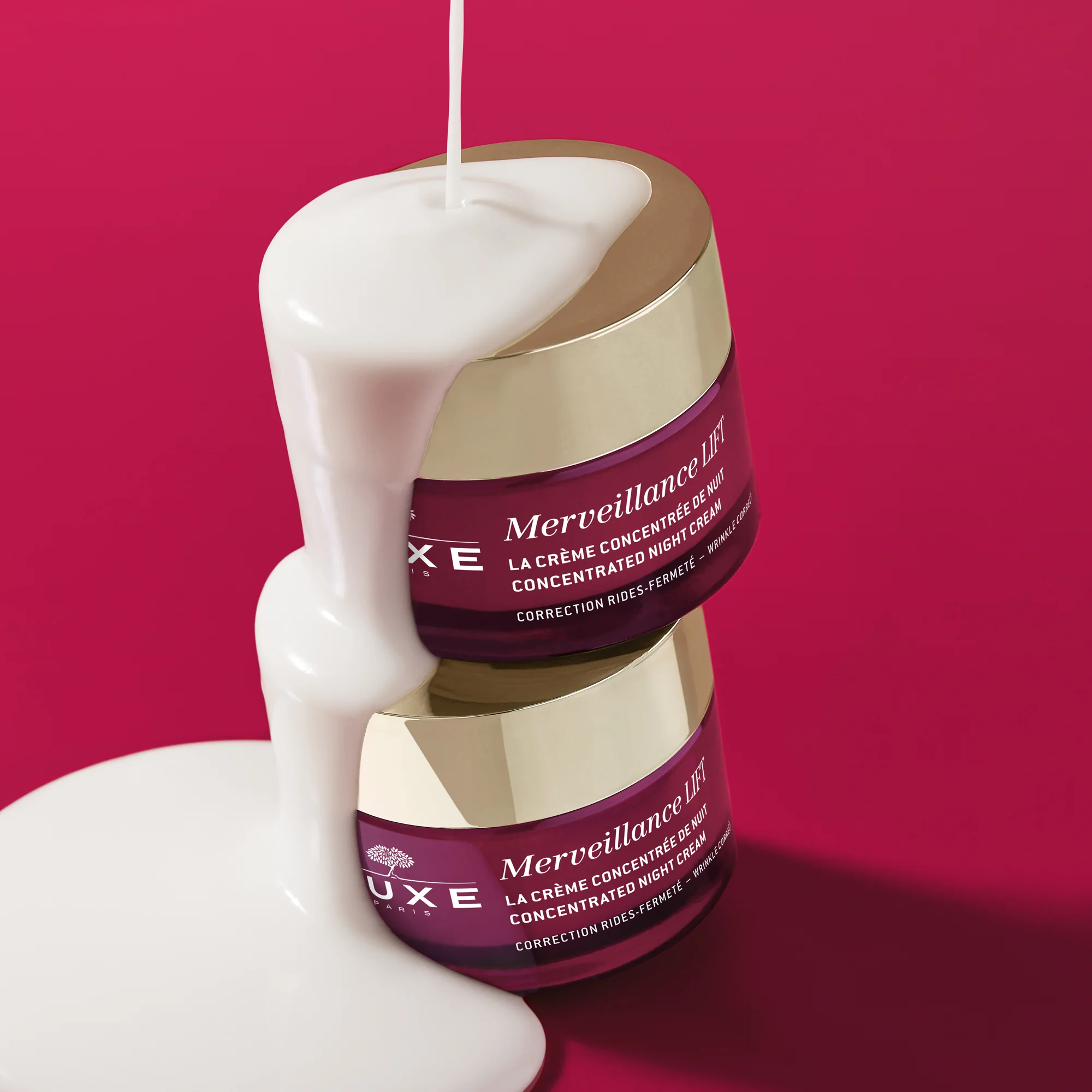 Nuxe Merveillance Lift zestaw krem na noc 50 ml + rozświetlający krem liftingujący, 15 ml + Roll On Huile Prodigieuse Or, 8 ml