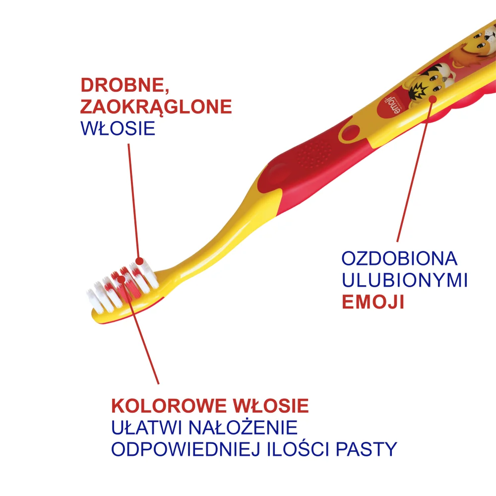 Elgydium Kids szczoteczka do zębów dla dzieci emoji, 1 szt.
