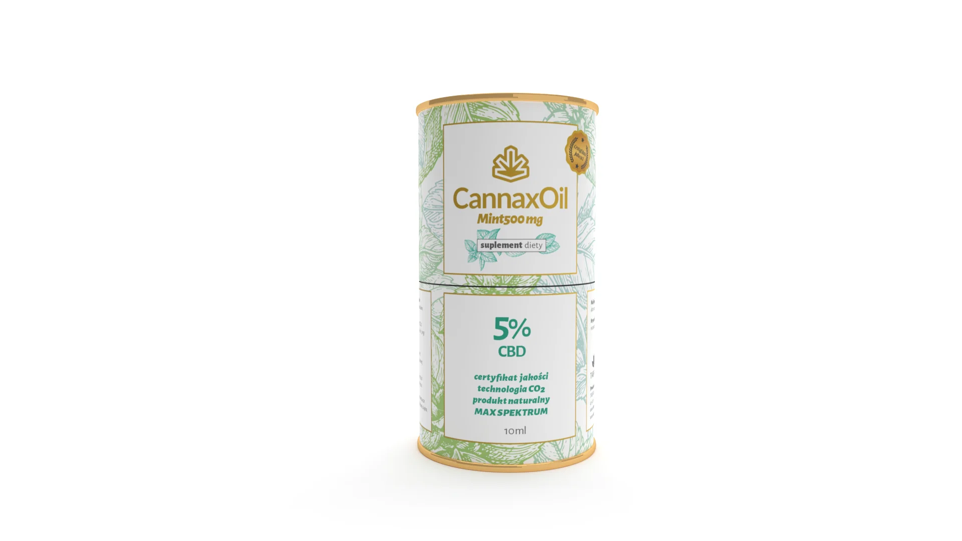 CannaxOil Mint Max Spektrum 500 mg olej z ekstraktem z konopi włóknistych, 10 ml