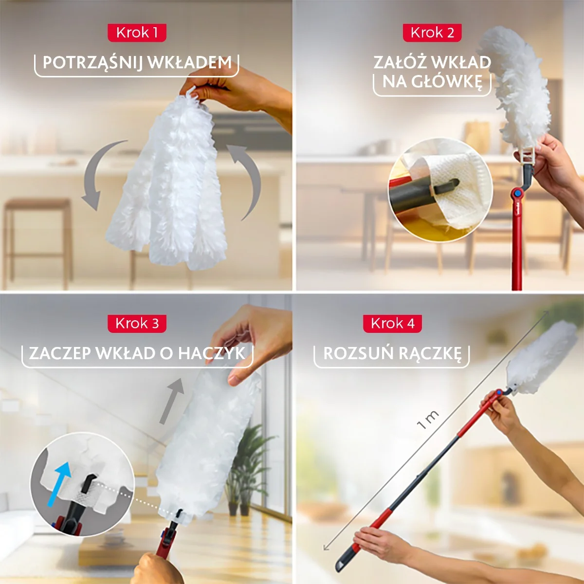 Vileda Flex & Catch miotełka do kurzu z długą rączką + 1 wkład