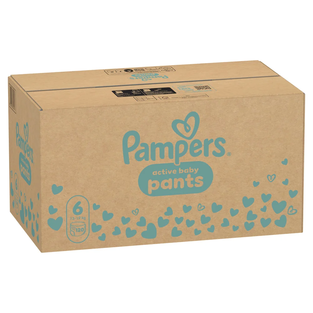 Pampers Active Baby Pants 6 pieluchomajtki, rozmiar 6, 13-19 kg, 120 sztuk