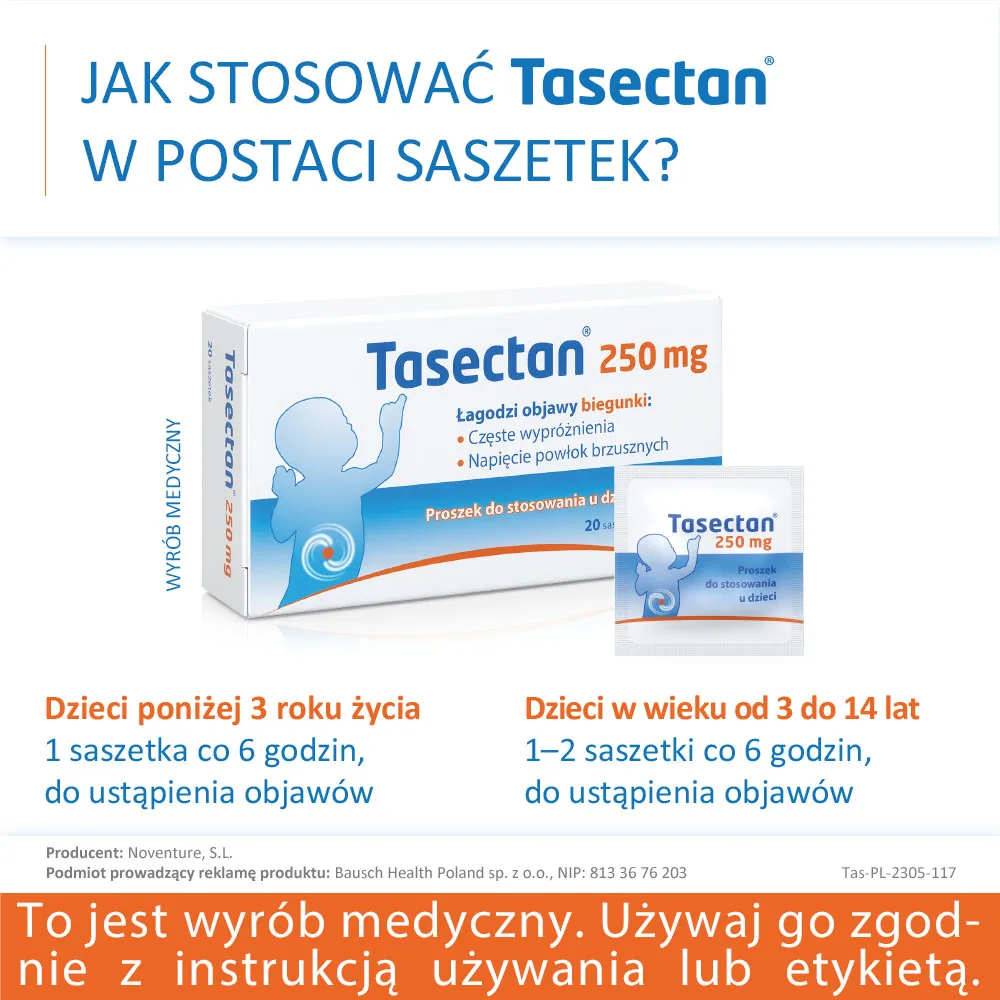 Tasectan 250 mg 20 saszetek