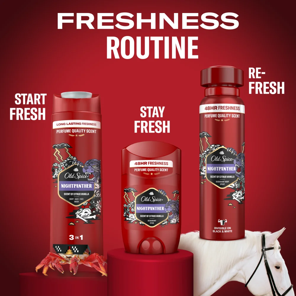 Old Spice Night Panther, Dezodorant w sprayu dla mężczyzn, 150 ml