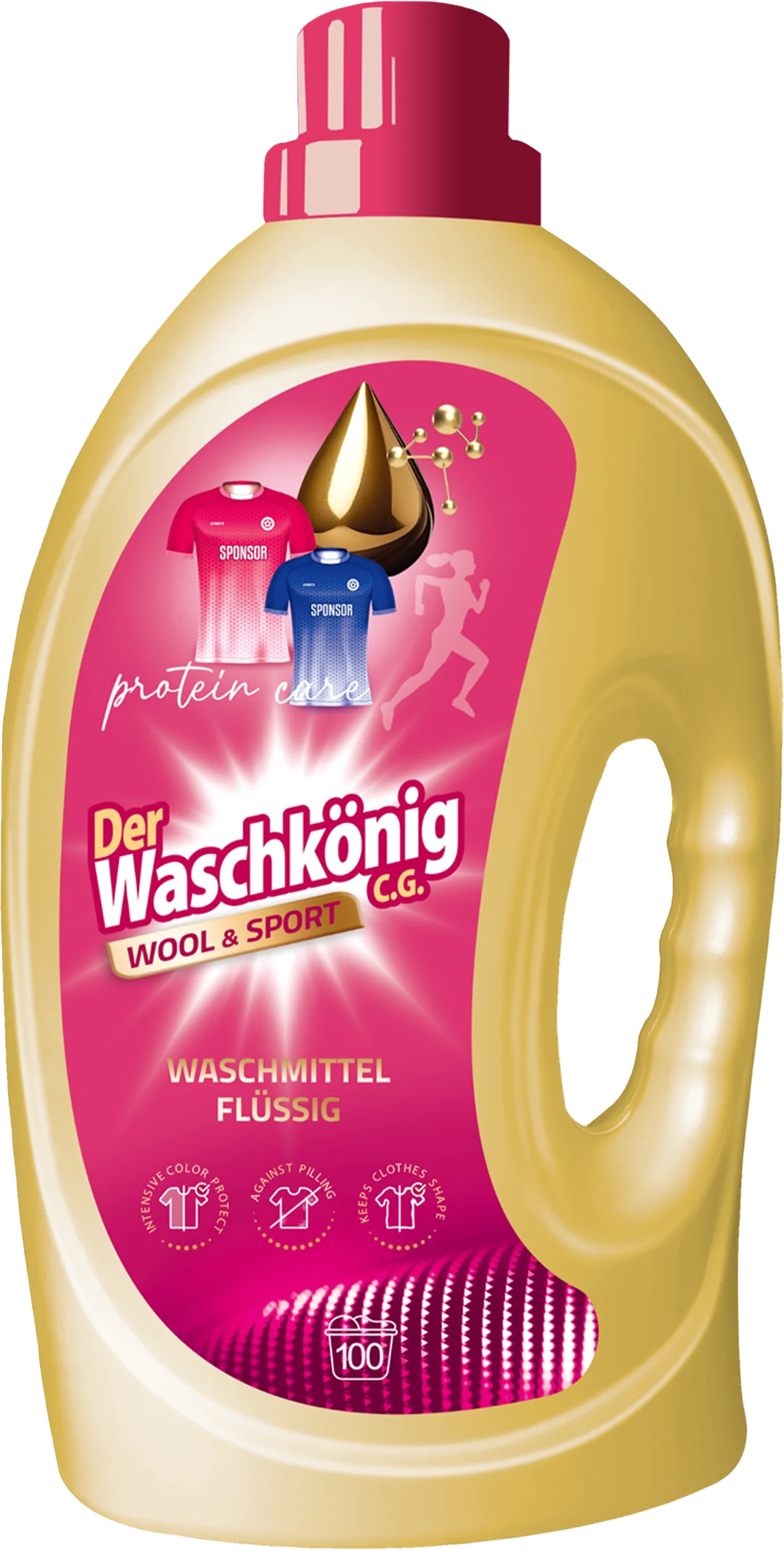 Der Waschkönig C.G. Wool & Sport płyn do prania 3 l, 100 prań