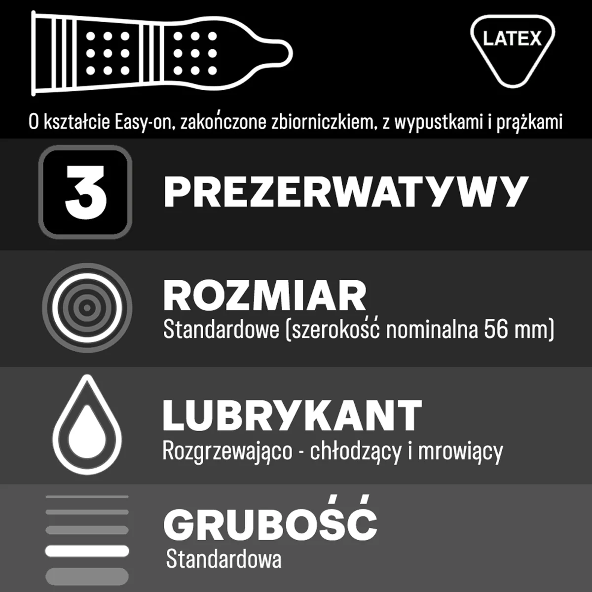 Durex Intense prezerwatywy, 3 szt.