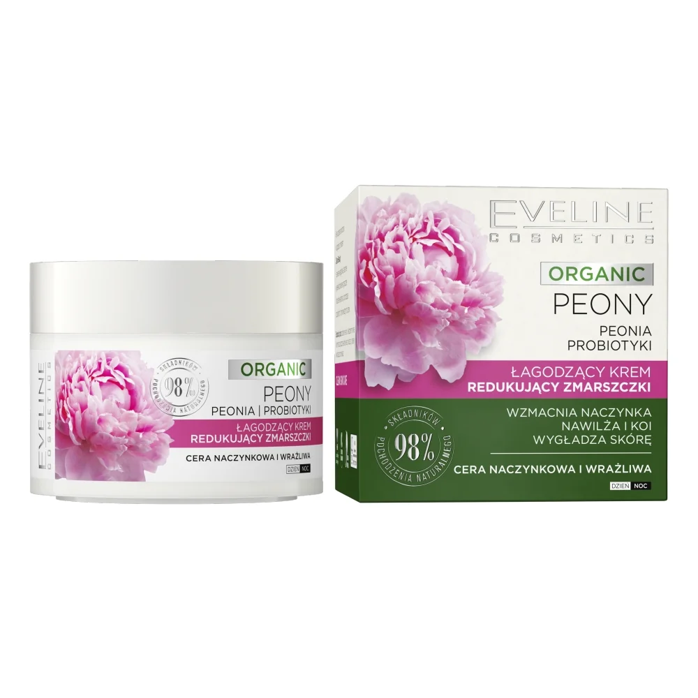 Eveline Cosmetics Peony łagodzący krem redukujący zmarszczki, 50 ml