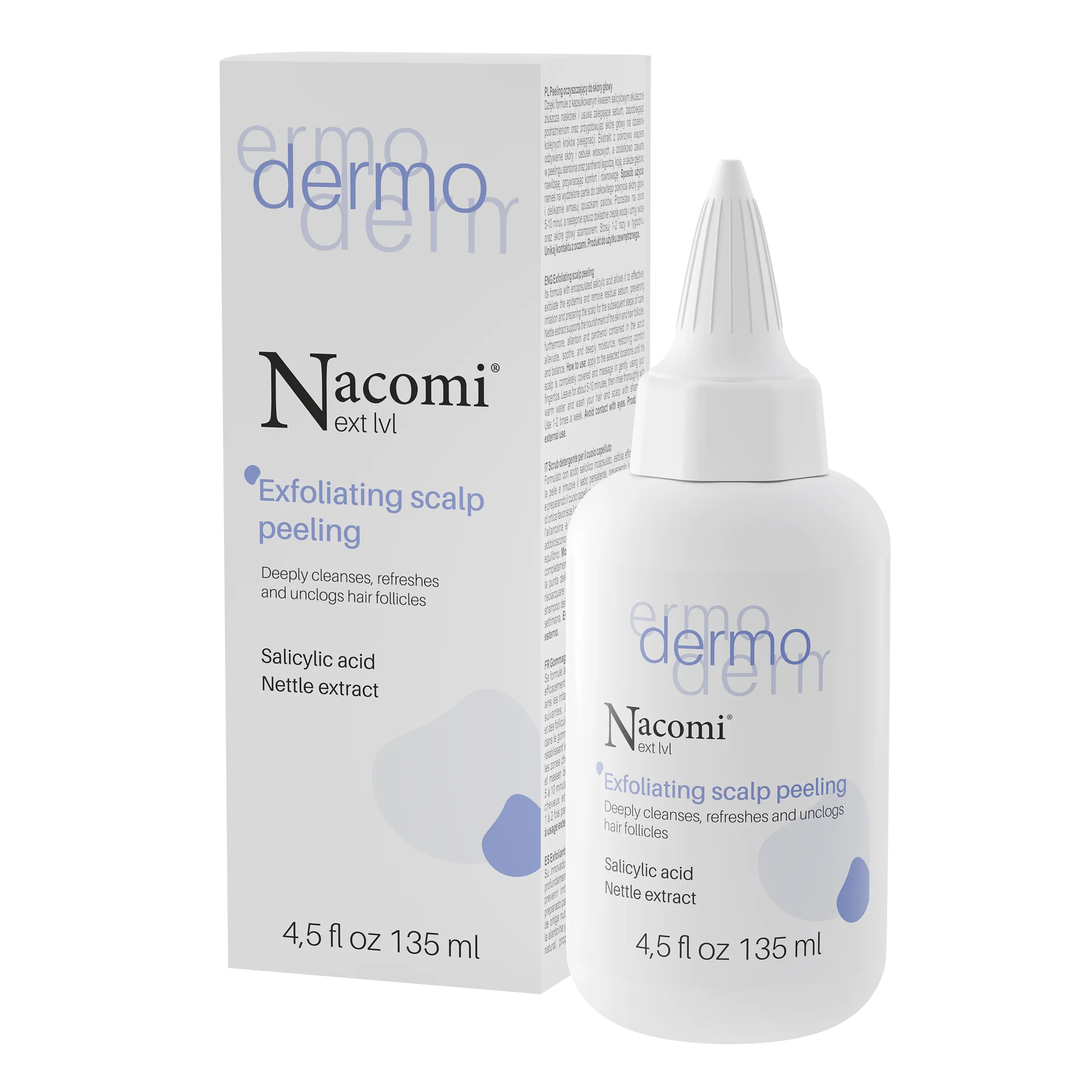 Nacomi Next Lvl Dermo oczyszczający peeling do skóry głowy, 135 ml