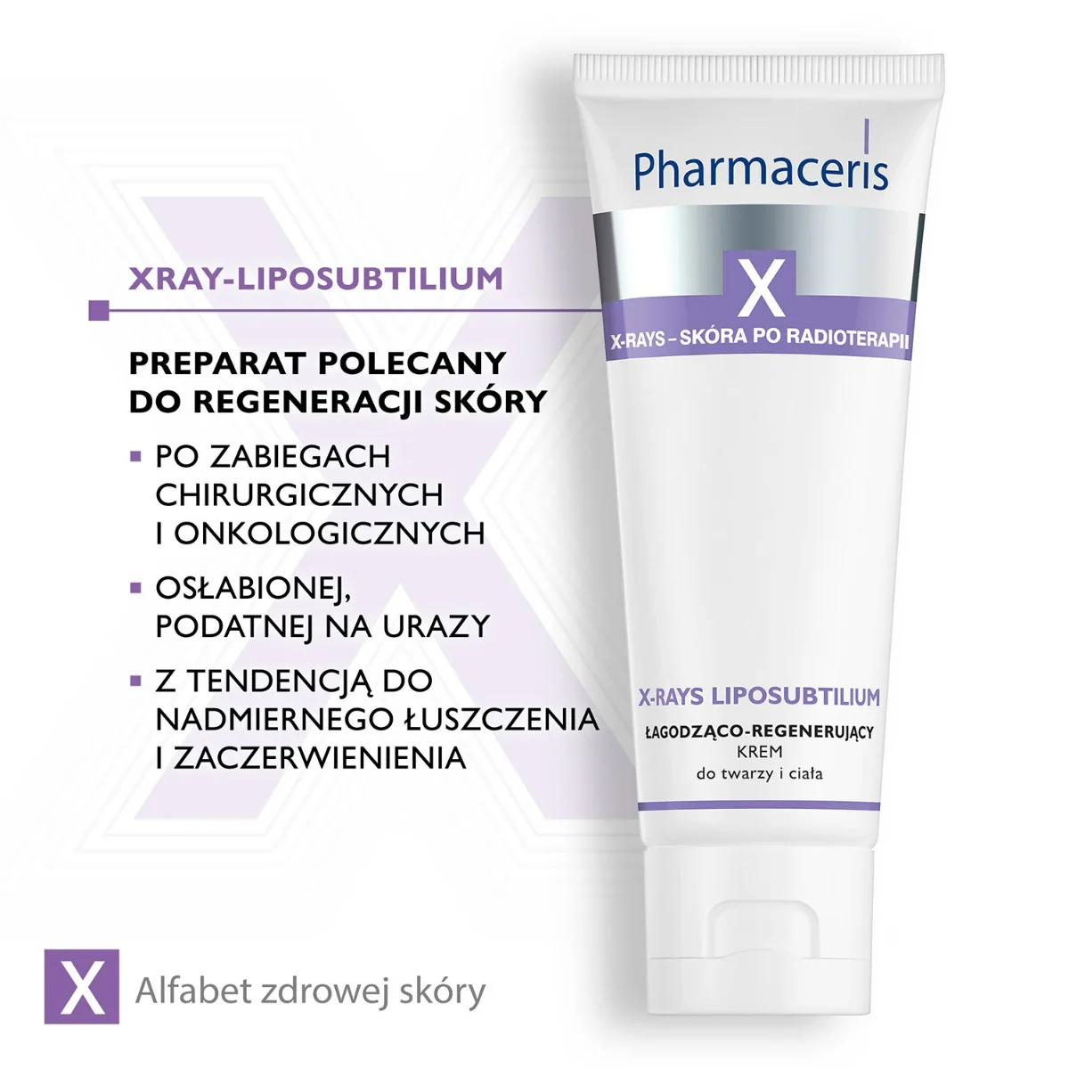 Pharmaceris X X-Rays Liposubtilium łagodząco-regenerujący krem do twarzy i ciała, 75 ml