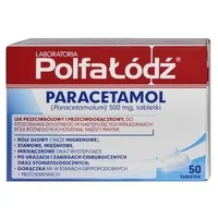 Polfa-Łódź Paracetamol, 500 mg, 50 tabletek