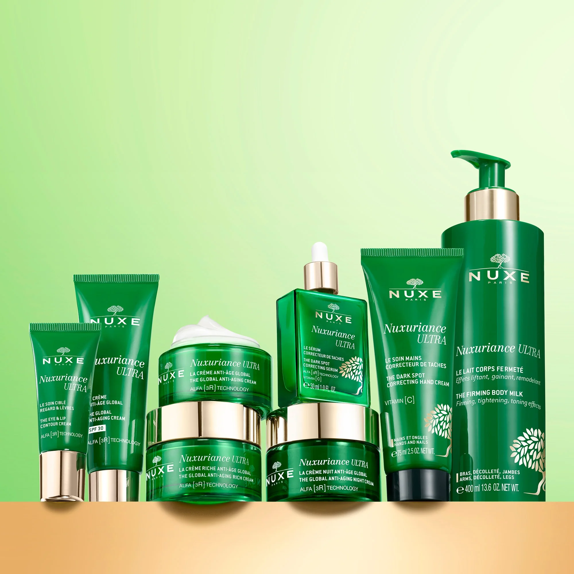 NUXE Nuxuriance Ultra serum do twarzy przeciwstarzeniowe, 30 ml + krem do rąk przeciw przebarwieniom, 75 ml