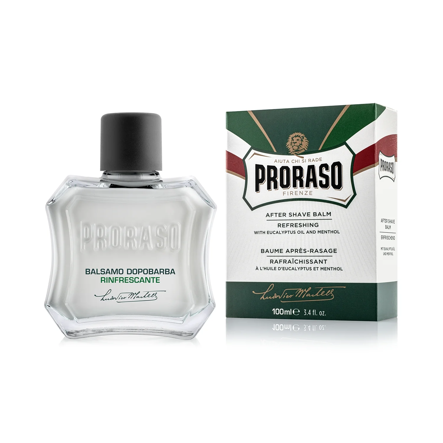 Proraso orzeźwiający balsam po goleniu z mentholem i eukaliptusem, 100 ml