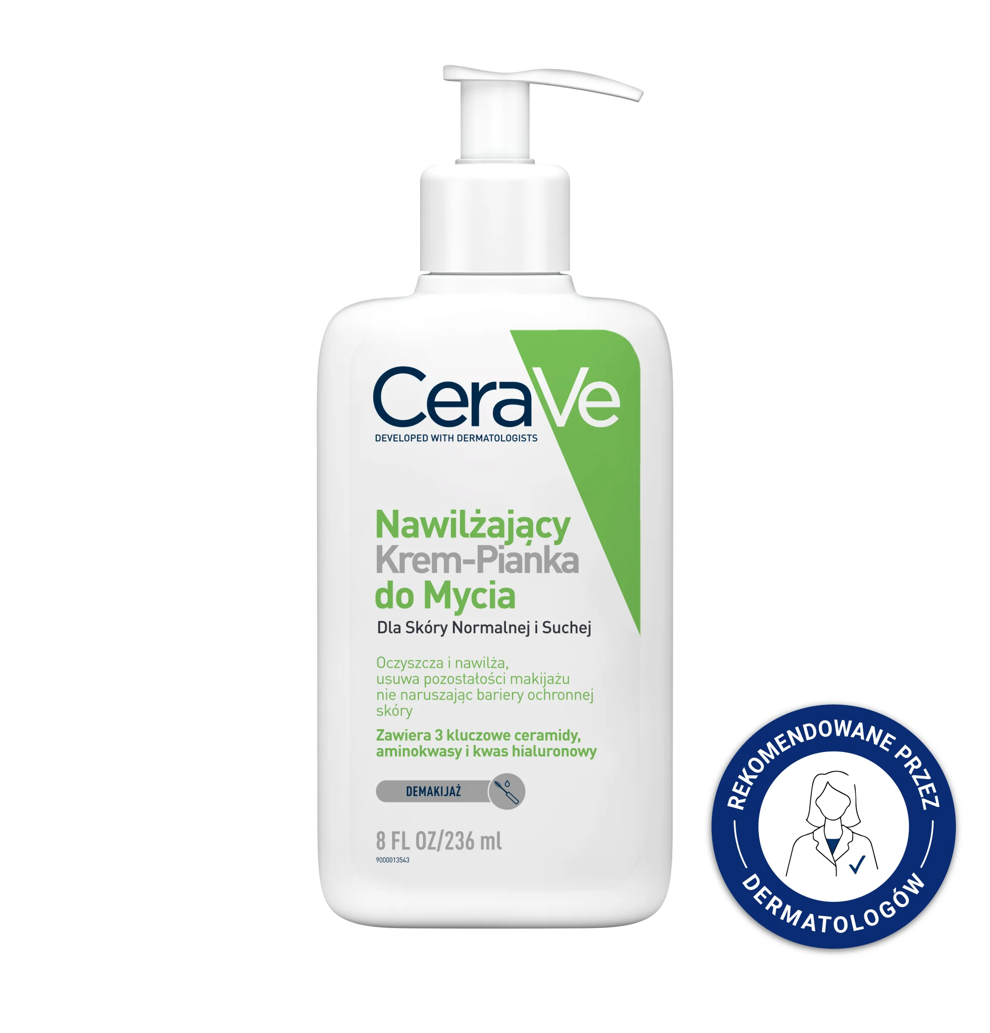 CeraVe nawilżający krem-pianka do mycia, 236 ml