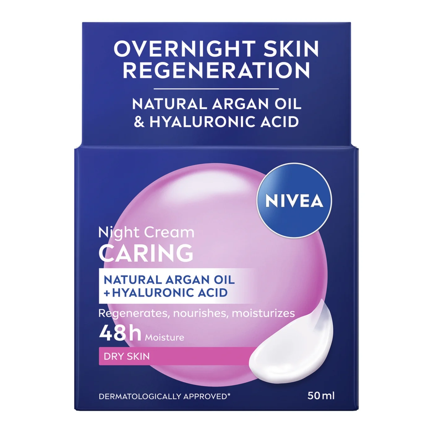 Nivea Night Cream Caring krem na noc dla cery suchej, 50 ml
