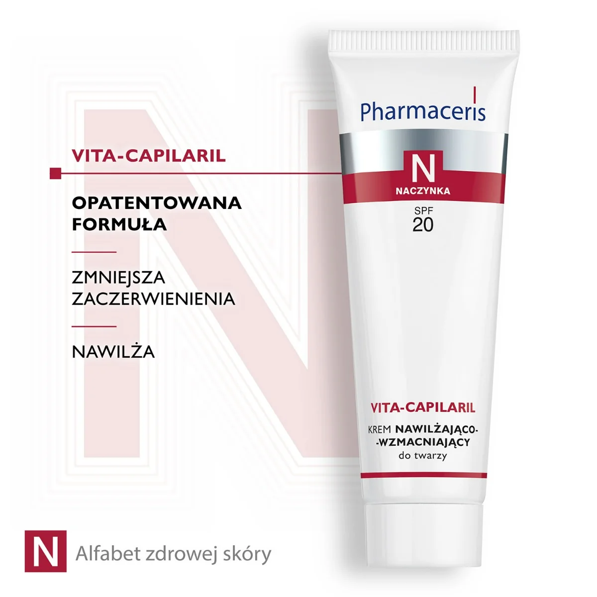 Pharmaceris N Vita-Capilaril SPF 20, krem nawilżająco-wzmacniający do twarzy SPF20, 50 ml