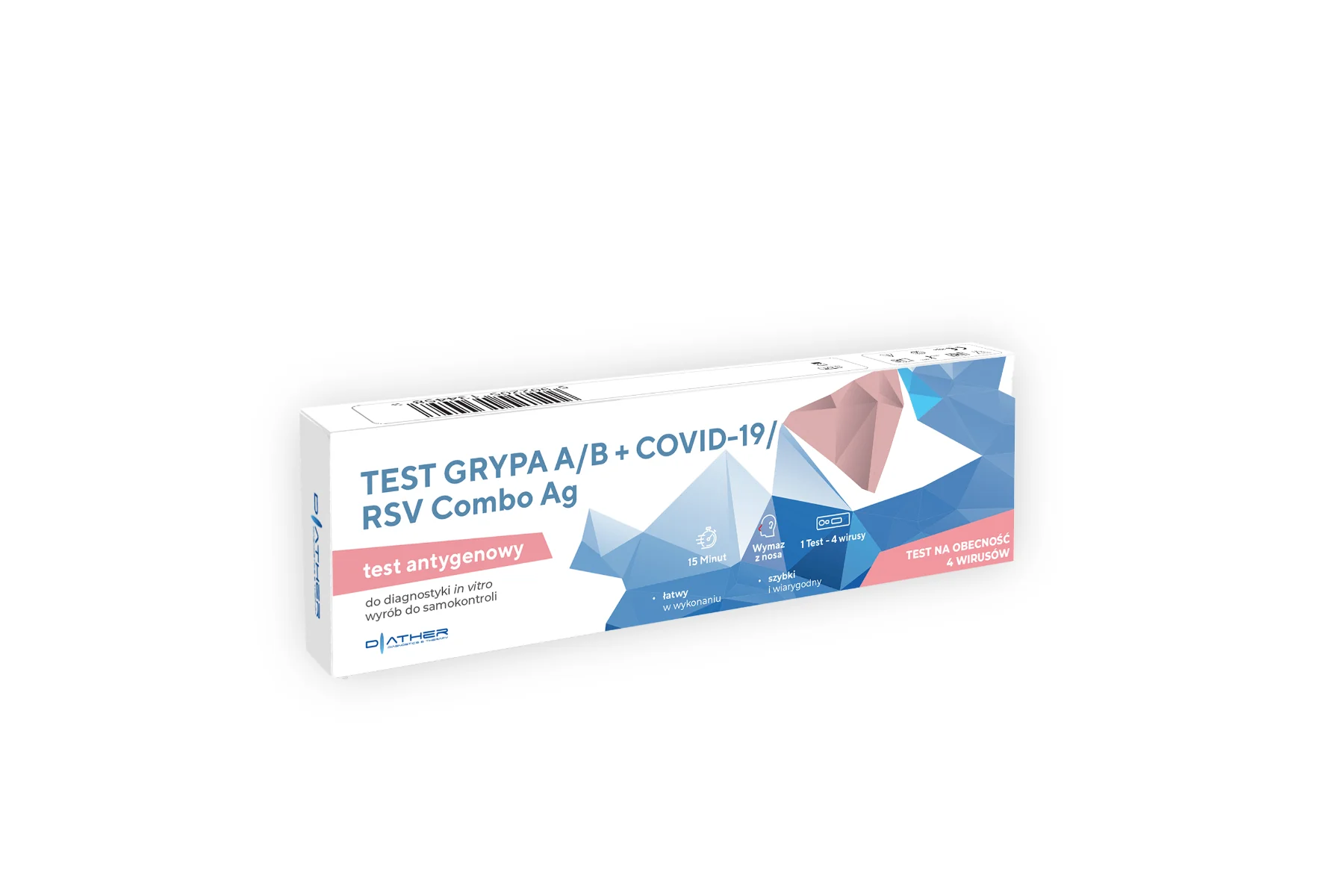 Diather Combo Ag test na grypę, RSV/COVID-19, 1 szt.