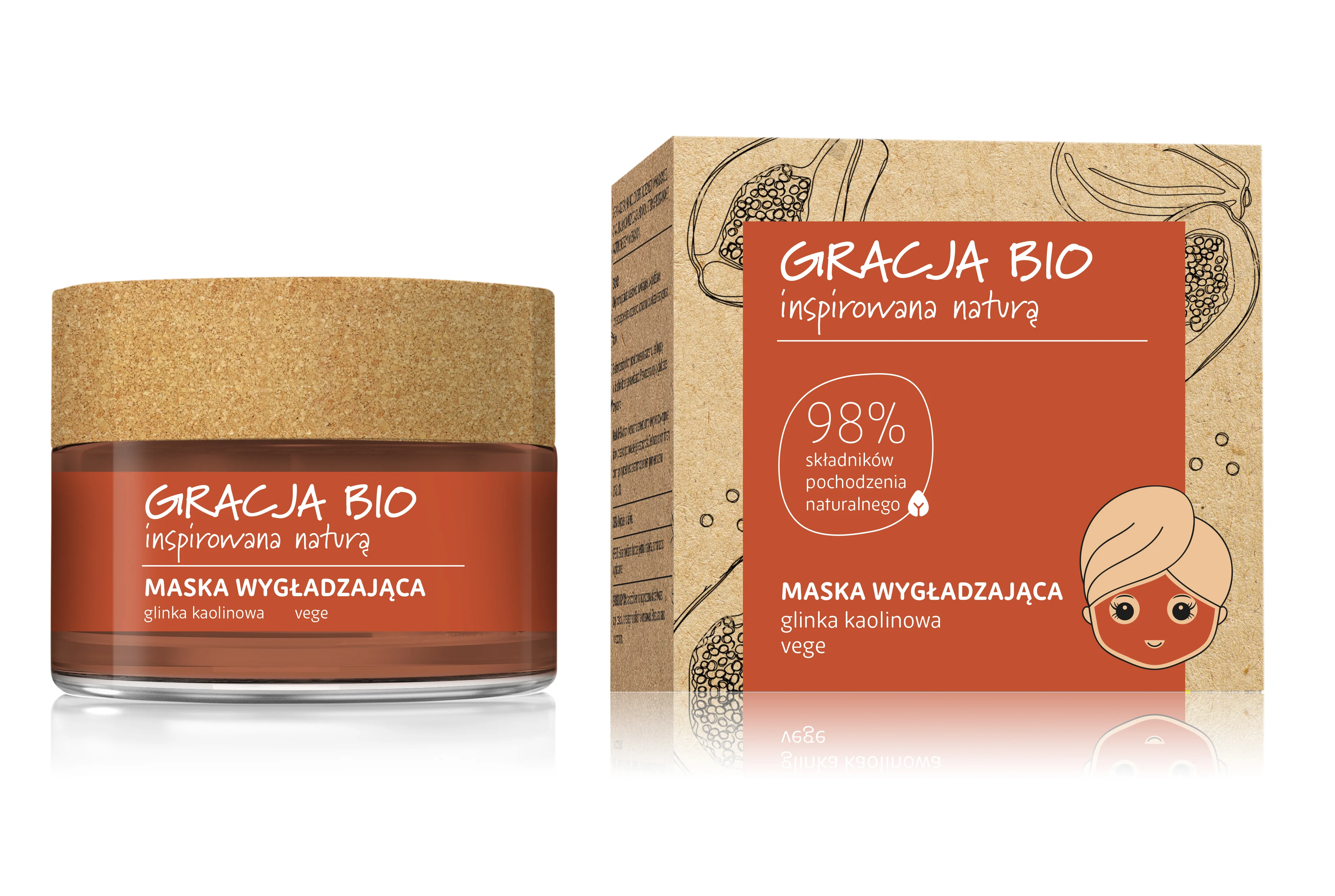 Gracja Bio maska wygładzająca z glinką kaolinową, 50 ml
