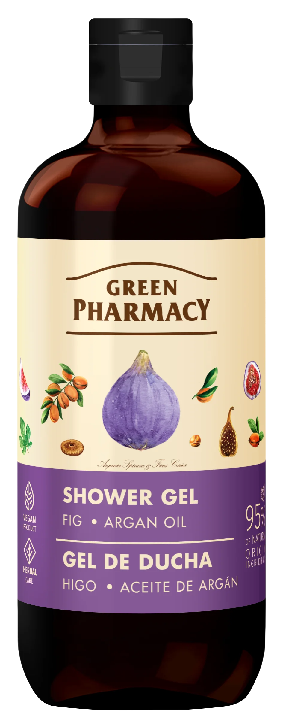 Green Pharmacy żel pod prysznic, Figi i Olej Arganowy, 500 ml