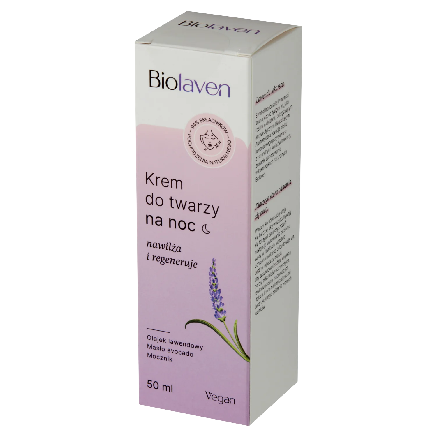 Biolaven Organic krem do twarzy na noc, 50 ml