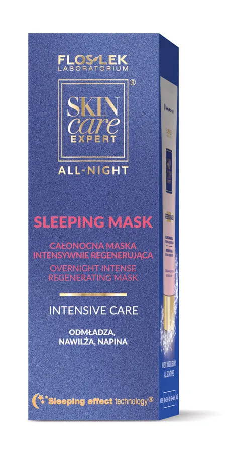 Flos-Lek Skin Care Expert All-Night, Sleeping Mask, całonocna maska intensywnie regenerująca, 75 ml