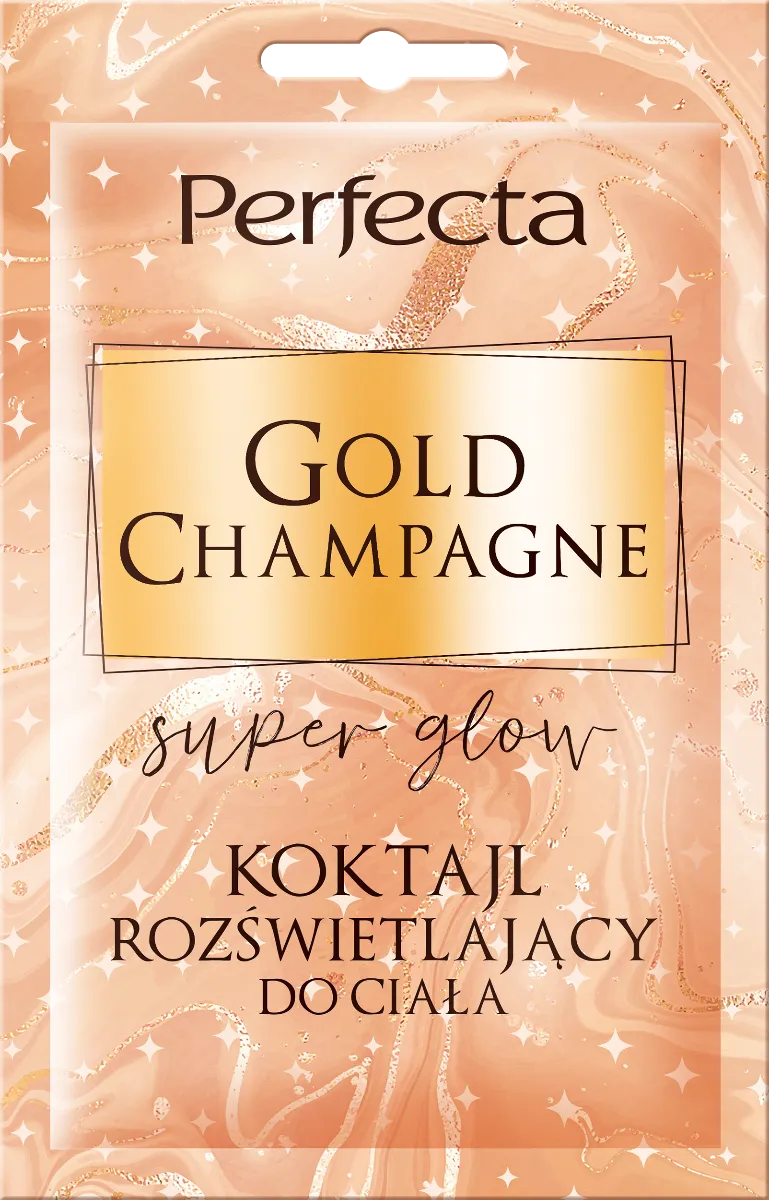 Perfecta Super Glow koktajl rozświetlający do ciała Gold Champagne, 18 ml