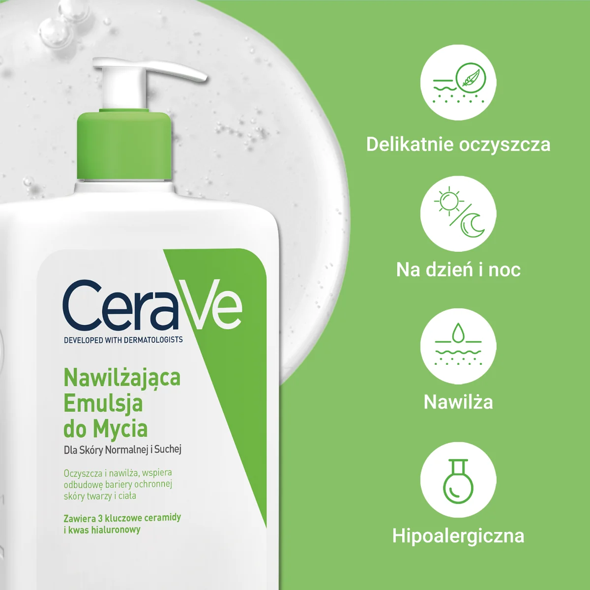 CeraVe emulsja nawilżająca do mycia, 1000 ml