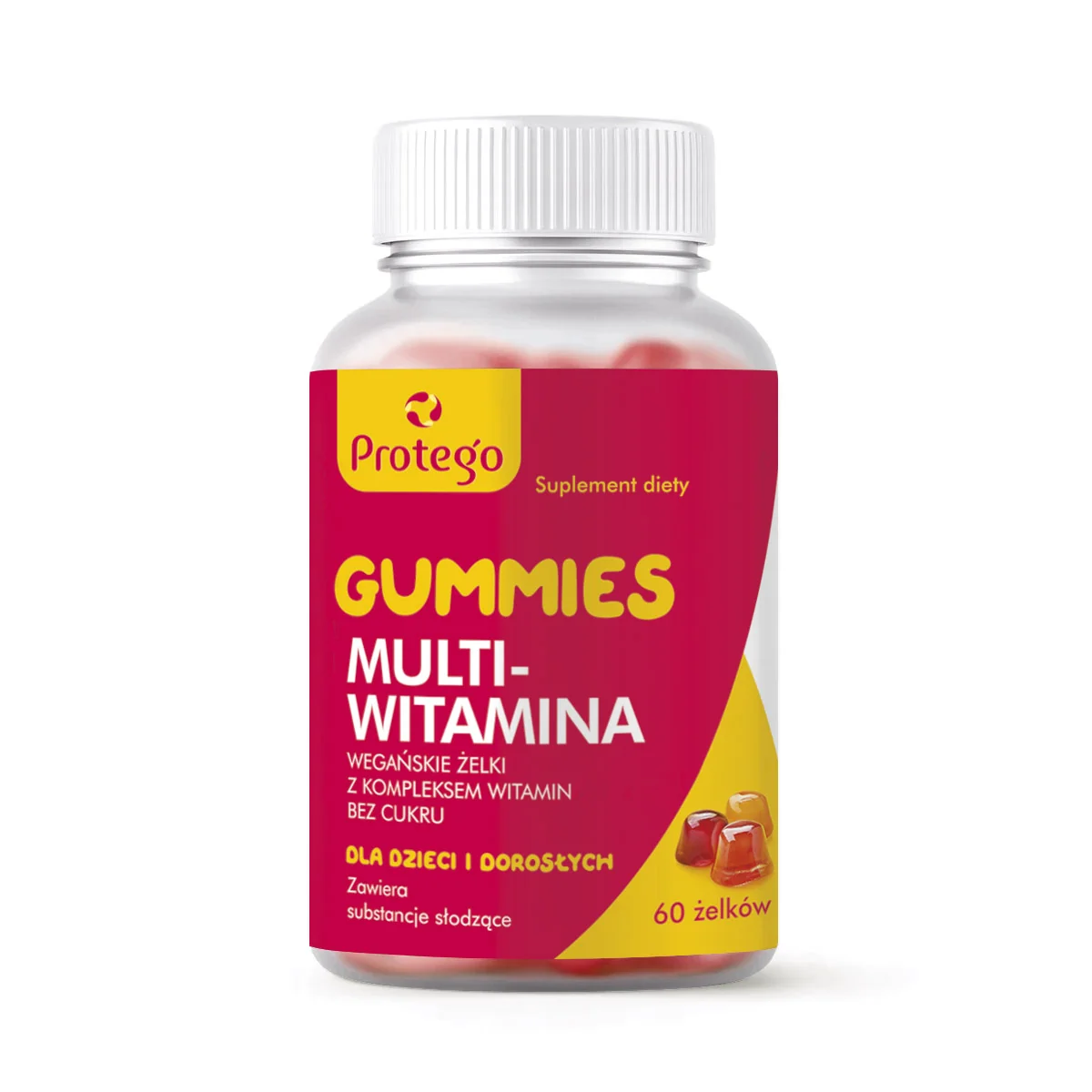Protego Gummies Multiwitamina wegańskie żelki z kompleksem witamin, 60 szt.