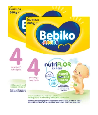 Bebiko Junior 4 Odżywcza formuła na bazie mleka dla dzieci powyżej 2. roku życia, 2 x  600 g
