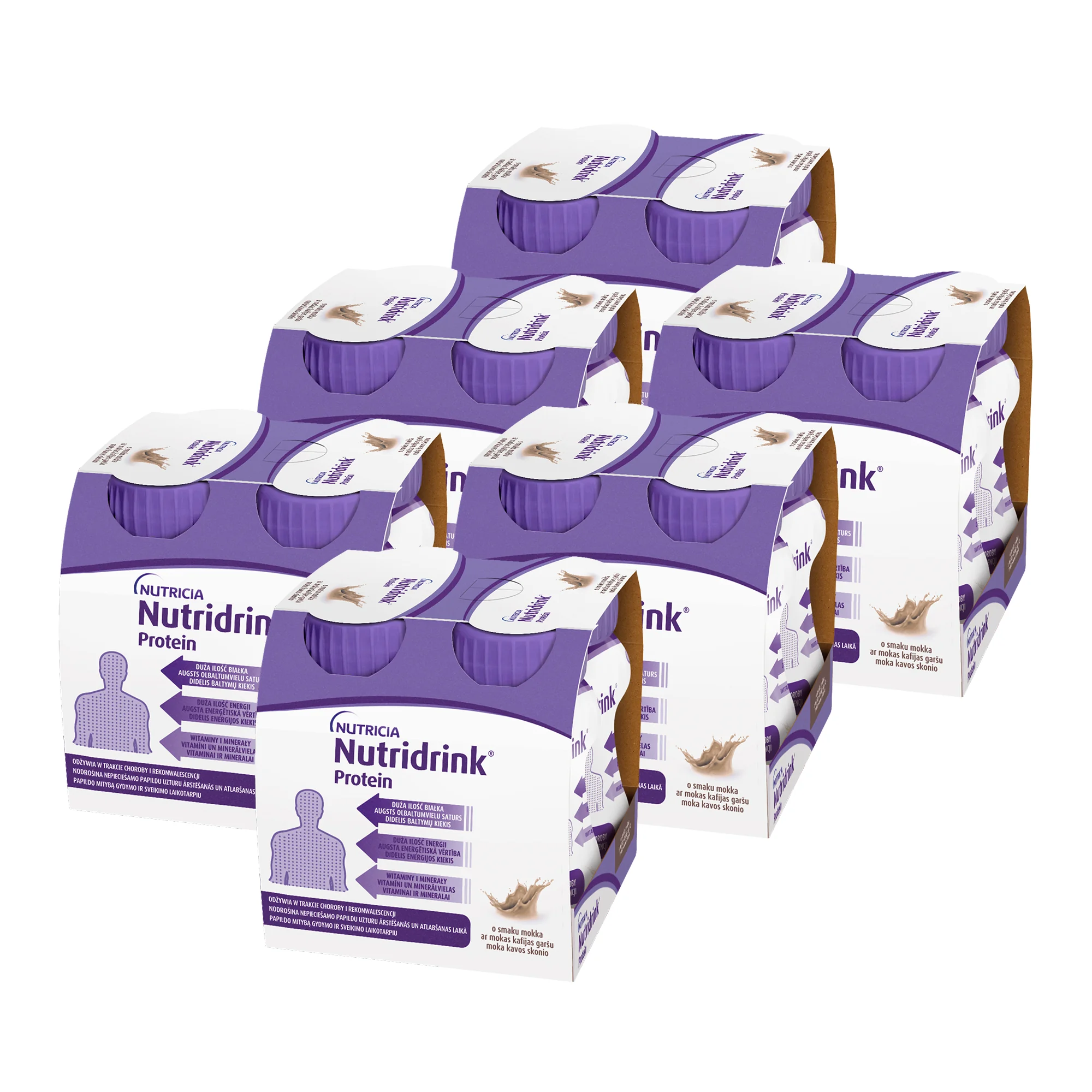 Nutridrink Protein płyn o smaku mokka, 6x4x125 ml