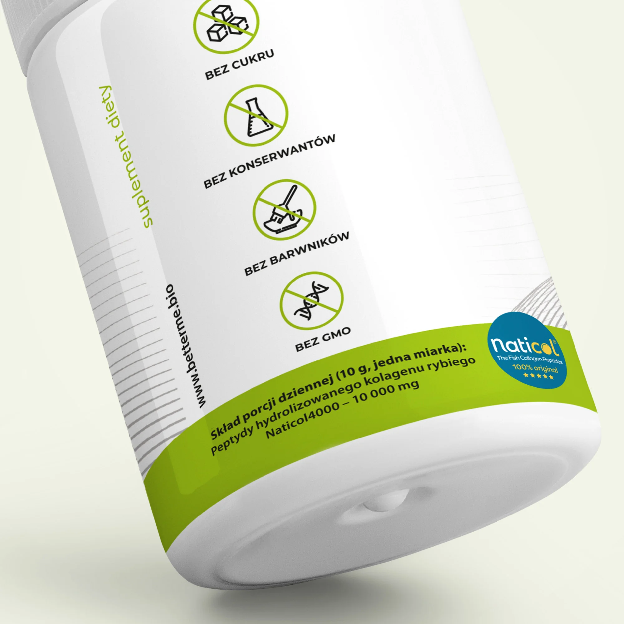 BetterMe Marine Collagen Peptides Pure proszek, 450 g
