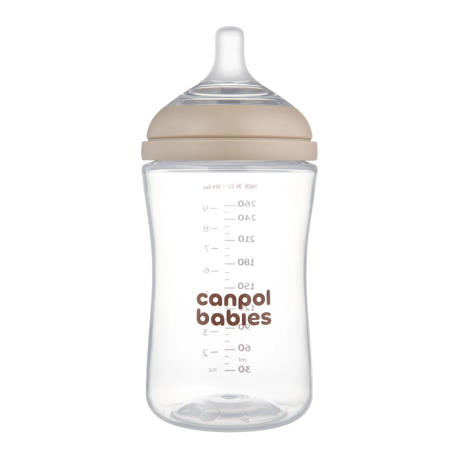 Canpol Babies Natural Shape Dwupak butelka ze smoczkiem dwustrefowym 260 ml, 2 sztuki