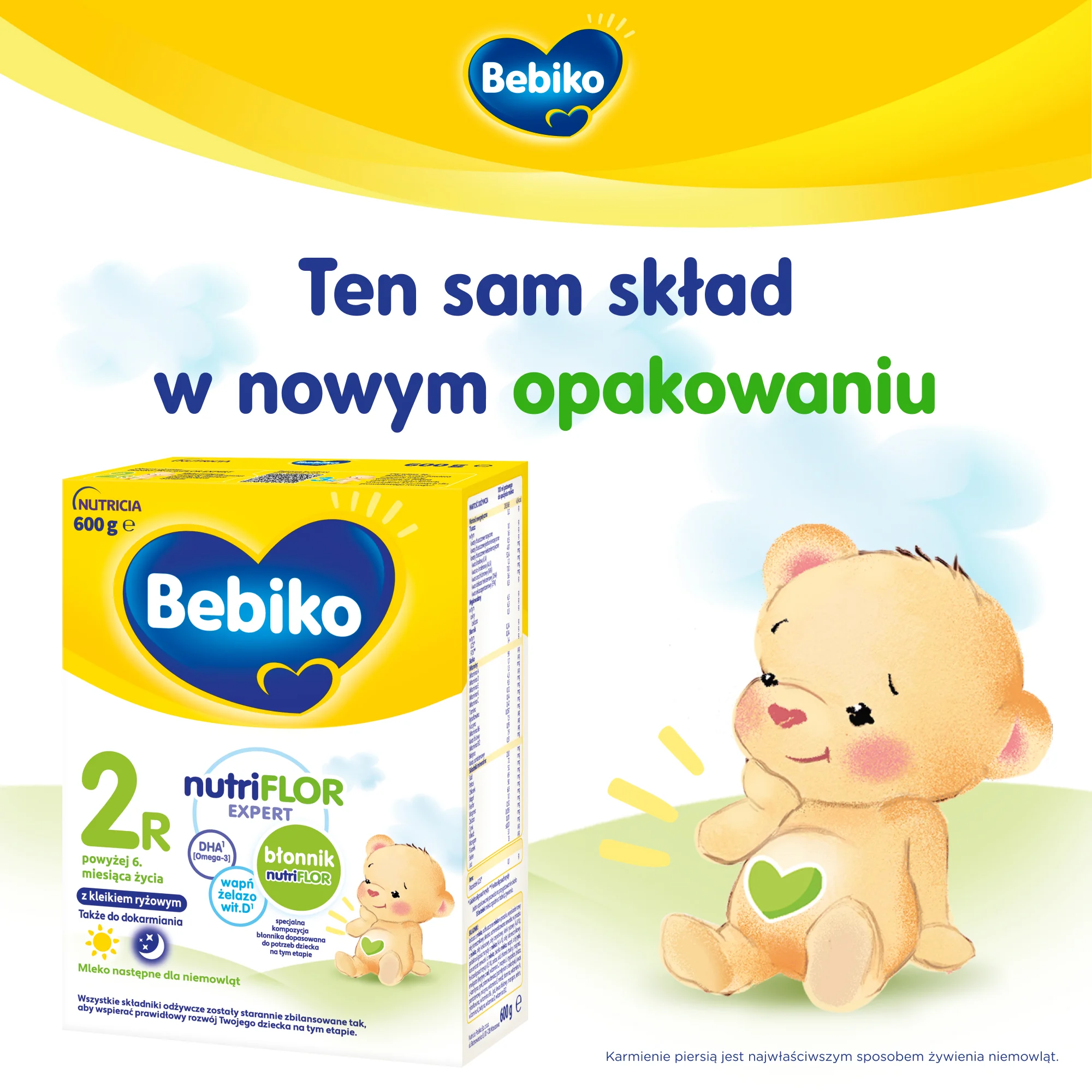Bebiko 2R Mleko następne dla niemowląt powyżej 6. miesiąca życia, 600 g