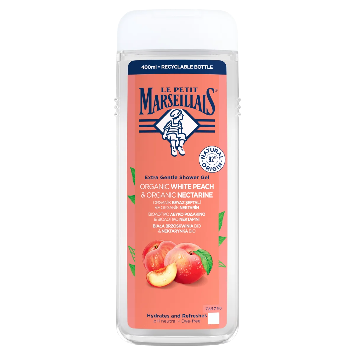 Le Petit Marseillais delikatny żel pod prysznic Bio biała brzoskwinia i nektarynka, 400 ml
