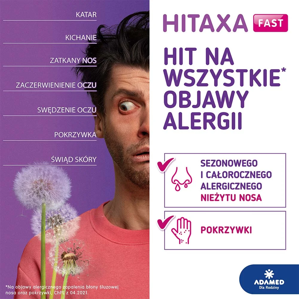 Hitaxa fast 5 mg, 10 tabletek ulegających rozpadowi w jamie ustnej