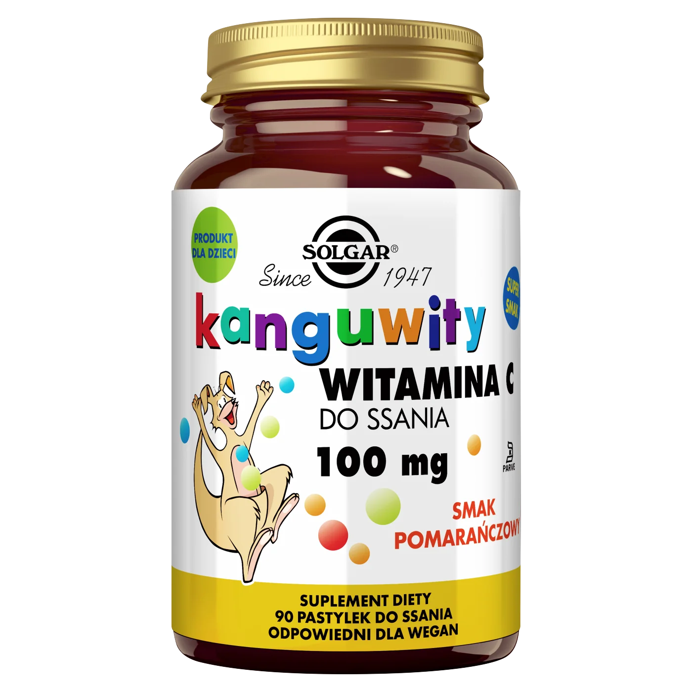 Solgar Kanguwity witamina C 100 mg, 90 pastylek do ssania