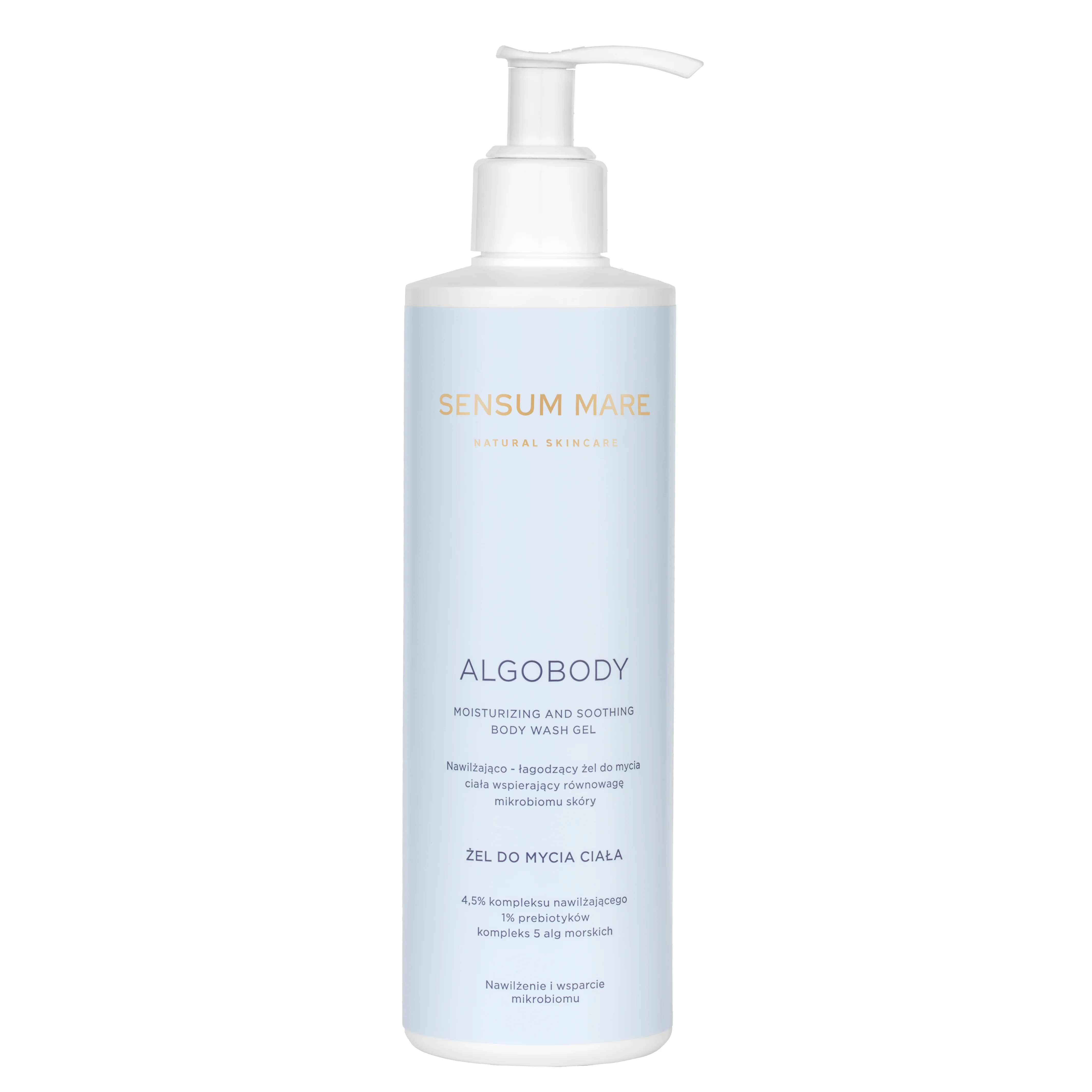 Sensum Mare Algobody nawilżająco-łagodzący żel do mycia ciała wspierający równowagę mikrobiomu skóry, 300 ml