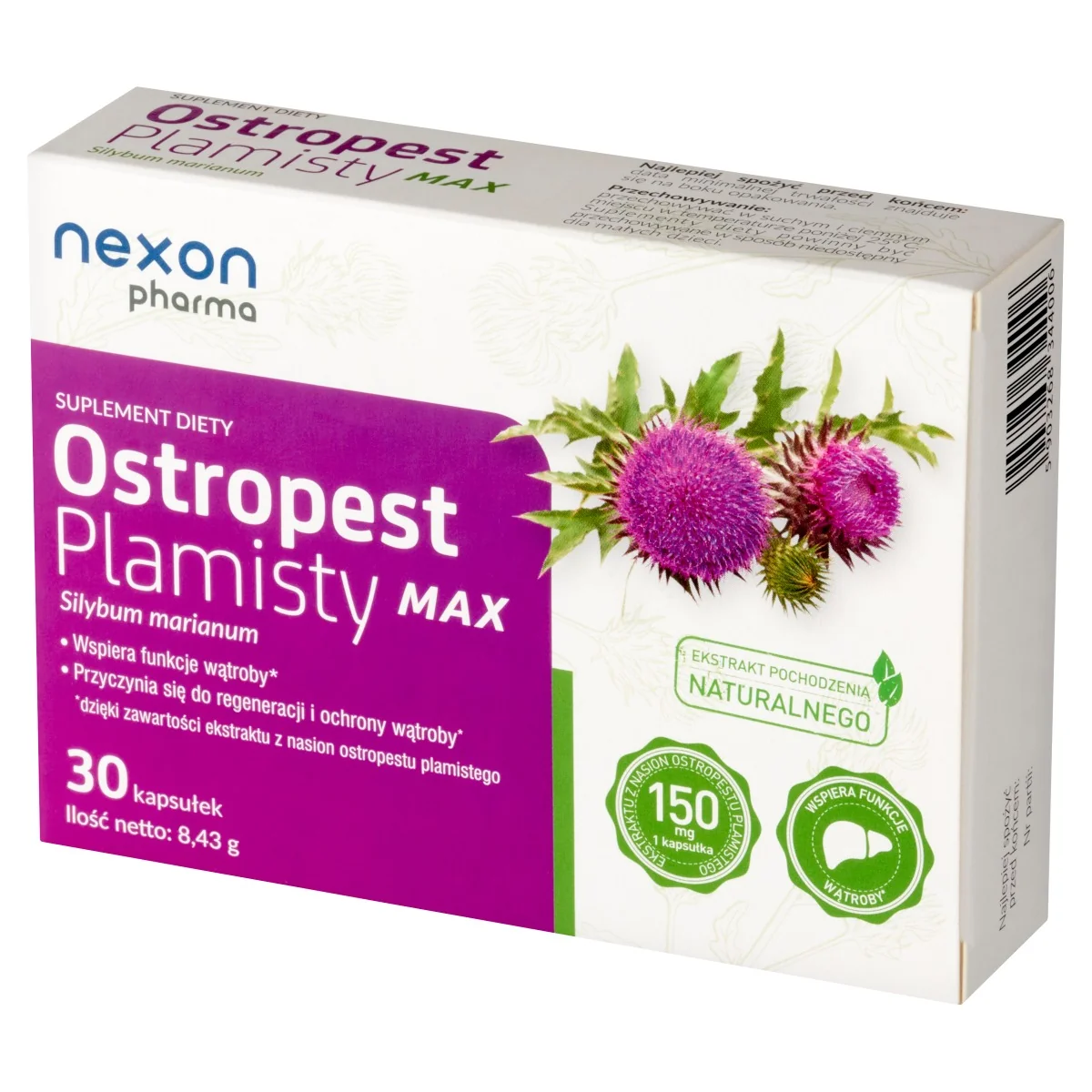 Ostropest Plamisty MAX 30 kapsułek
