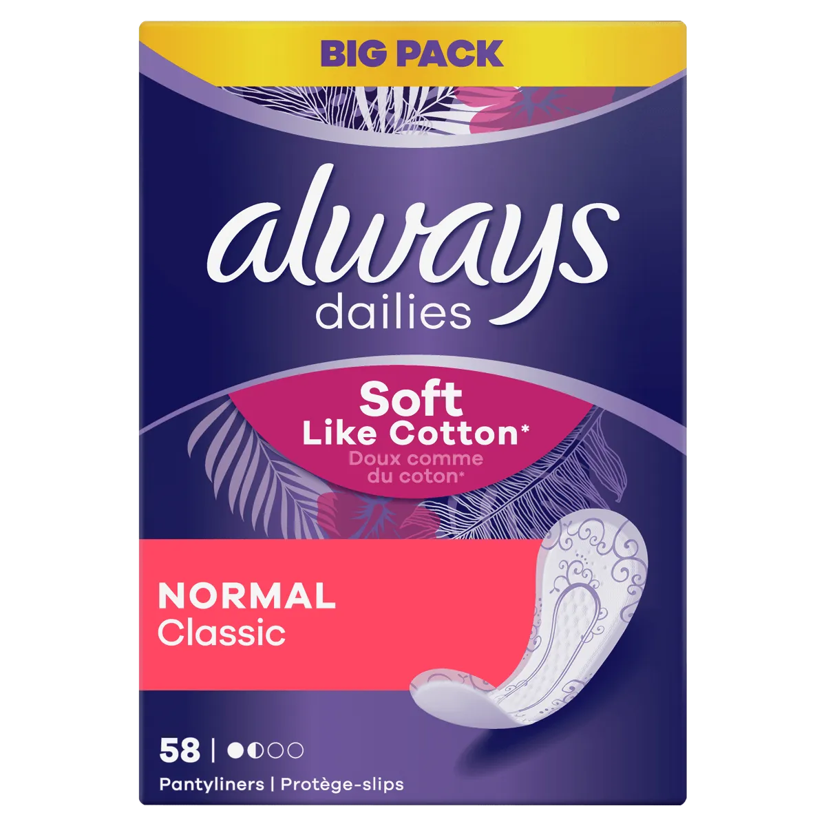 Always Dailies Classic Soft Like Cotton Normal wkładki higieniczne, 58 szt. 