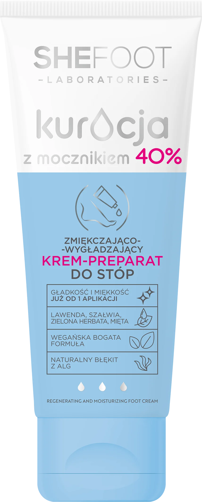 SheeFoot Kuracja z mocznikiem zmiękczająco-wygładzający krem-preparat do stóp - mocznik 40%, 75 ml