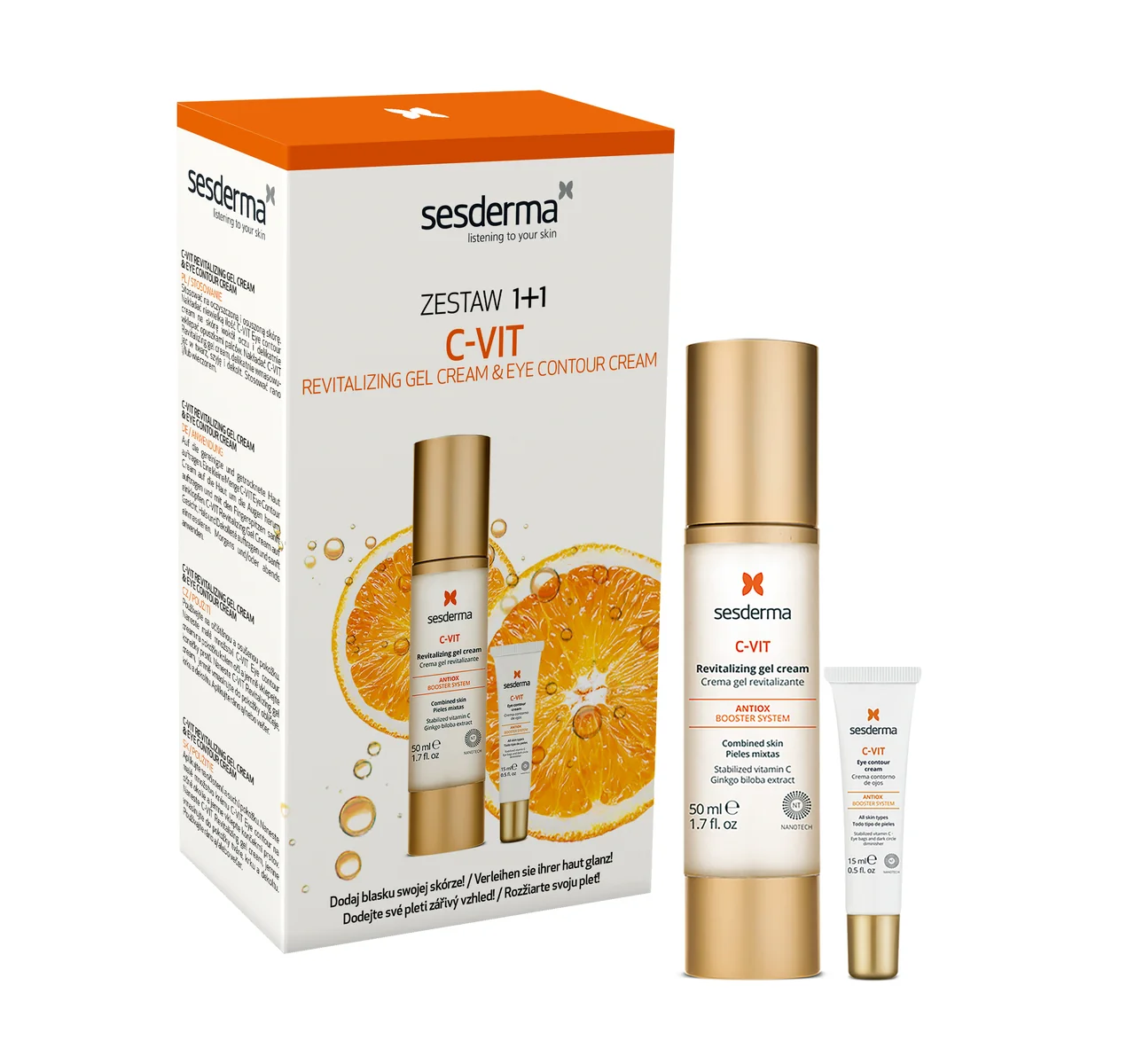 Sesderma C-VIT krem żel 50 ml + kontur oczu, 15 ml